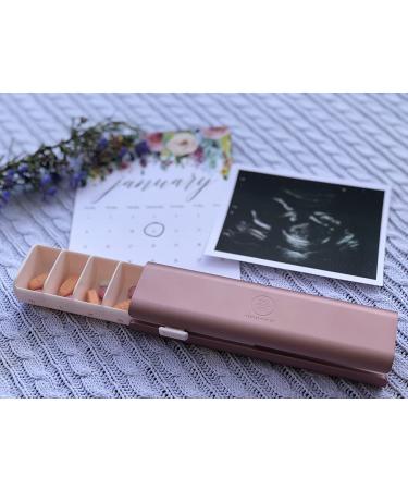 7 Day Pretty Pillbox | Wide Weekly Pill Organizer for Vitamins, Supplements & Pills - Ideal for Travel, Gym, Office, Pregnancy | Rose - Buy Online on GoSupps.com