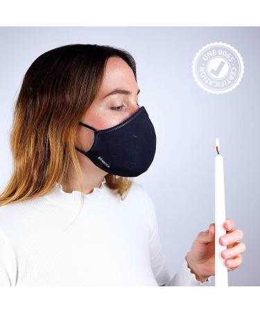 BONNYCO Washable Cloth Mask - Set 3 Washable Mask Black Mask Certificate UNE 0065 Adjustable Reusable Fabric Masks Approved - Buy Online on GoSupps.com