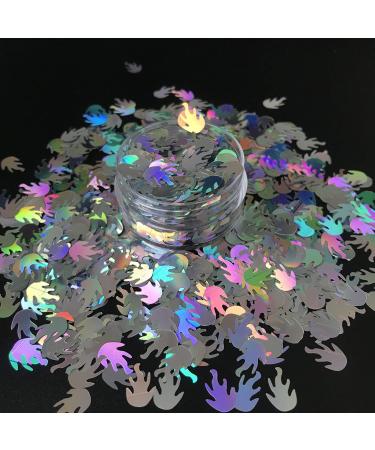 DIY 12-Piece Mixed Colographic Flame Nail Glitter Set - Laser Letter Shape Sequin Flakes for Manicure Art Decoration | 12 Colors - Buy Online on GoSupps.com