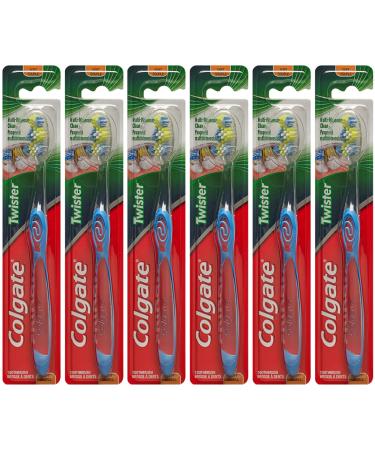 Colgate Slimsoft Floss-Tip Charcoal Toothbrush (Pack of 6)