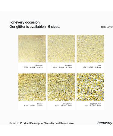 Hemway Ultra Sparkle Glitter Silver & Gold 100g - Multi-Purpose Epoxy Resin for Arts, Crafts, and Beauty - Buy Online on GoSupps.com