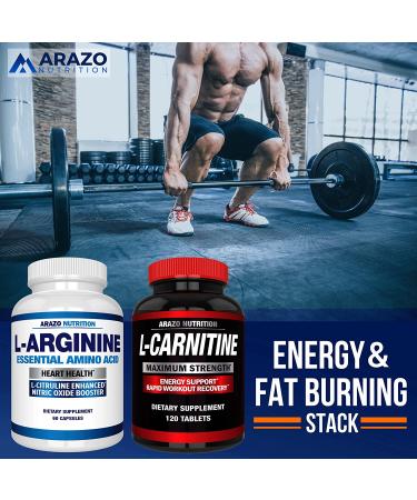 Premium L Arginine Nitric Oxide Booster - 1340mg with L-Citrulline & Amino Acids - Heart & Muscle Gain Supplement - 60 Capsules - Buy Online on GoSupps.com
