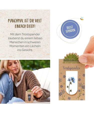 City Gardeners Trostspender: Forget-Me-Not Glass Gift | Handmade Consolation for Friends Teachers & Encouragement | Unique Farewell Gift from Germany - Buy Online on GoSupps.com