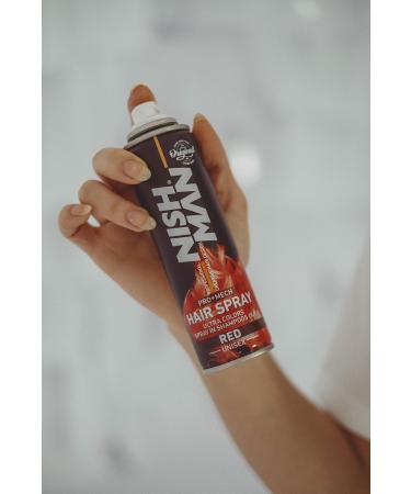 Nish Man Temporary Hair Colour - Nishman Unisex Pro Mech Hair Styling Colour Spray - ultimate coloured hair spray wash out kids & adults (Red) - Buy Online on GoSupps.com