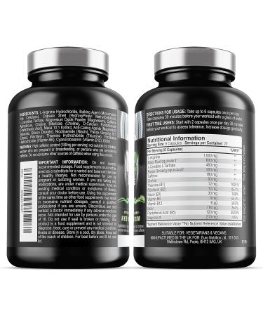 NO2 Xtreme - Nitric Oxide Supplement - Pump Pre Workout Tablets - with L Arginine Niacin and Caffeine - Vegetarian & Vegan Nitric Oxide Supplements for Men and Women (240 Capsules) 120 count (Pack of 2) - Buy Online on GoSupps.com