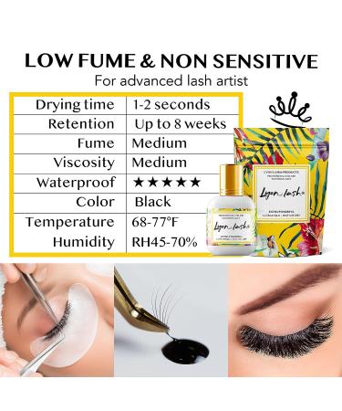 10ml Lyon Lash Performance Glue | Fast Dry Time, Long Retention | Professional Grade Eyelash Extension Adhesive - Buy Online on GoSupps.com