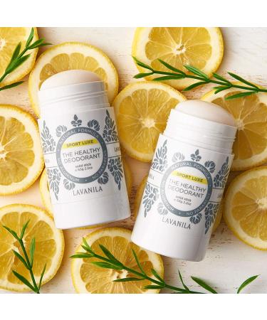 Lavanila Sport Luxe 2oz 2 Pack - Natural Aluminum-Free Deodorant with Triple Odor Protection - Fresh Scent Solid Stick for Men and Women - Vegan (2oz x 2) - Buy Online on GoSupps.com