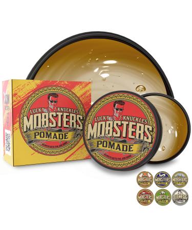 Mobsters Pomade for Men Regular Hold Water Based Deluxe Matte Finish Hair Wax Pro Salon Use Large 140g Tin Lucky Knuckles Edition (Lucky Knuckles) - Buy Online on GoSupps.com