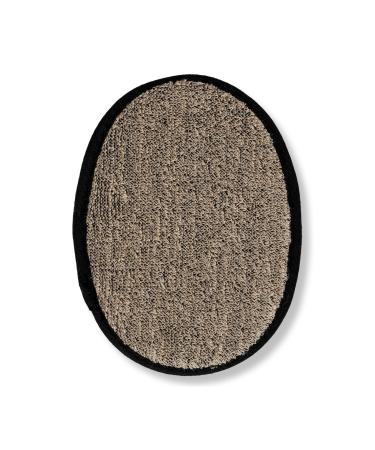 Natural Sisal Hemp Bath Pad Black - Luxury Exfoliating Body Scrubber for Face and Body Biodegradable Shower Sponge for Women and Men