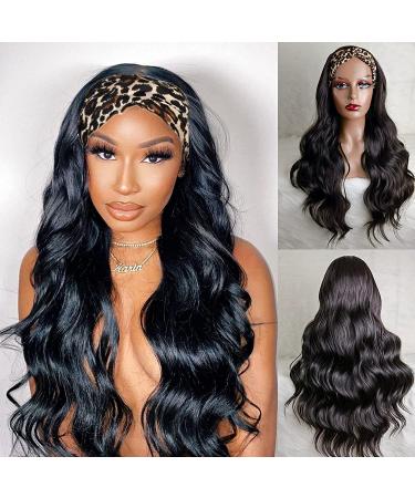 GDWIGS 22 inch Long Wavy Headband Wig for Black Women - Synthetic 180% Density Body Wave Full Ends - Heat Resistant and Glueless Headband Wig - Buy Online on GoSupps.com