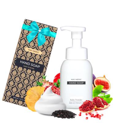 Baby Powder Double Scented Foaming Hand Soap Moisturizing Foam with Fig and Pomegranate Extract Vegan Wash for Bathroom and Kitchen 10.14 fl oz (1) BabyPowder 1