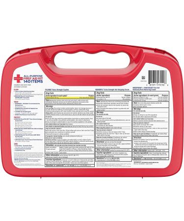 Johnson & Johnson Band-Aid All-Purpose First Aid Kit - 140 Count | Portable Compact Kit for Minor Cuts, Scrapes, Sprains & Burns | Ideal for Home, Car, Travel & Outdoor Emergencies - Buy Online on GoSupps.com
