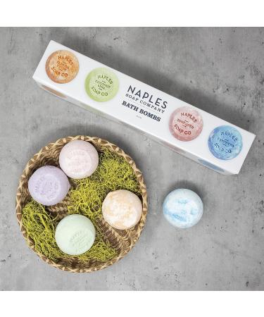 Naples Soap Co. Epsom Salt Cocoa & Shea Butter Aromatherapy Bath Bomb Variety Box - Set of 5 Tropical & Floral Scents - Buy Online on GoSupps.com