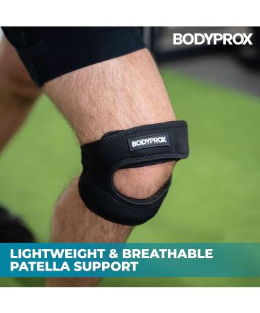 BodyProx Adjustable Patella Tendon Support Band | Knee Pain Relief for Runners & Athletes | Neoprene-Knit Brace for Arthritis & Injury Recovery (S/M) - Buy Online on GoSupps.com