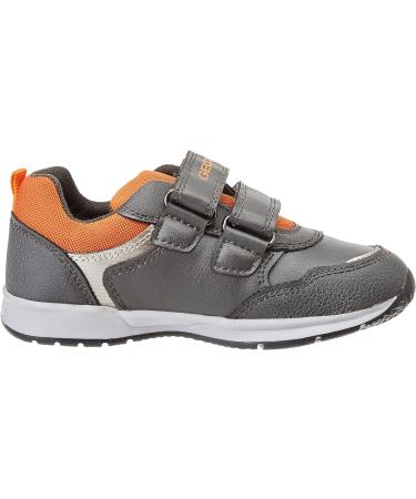 Geox Baby Boy's B Pavlis Sneakers - 4.5 UK Child - Dk Grey/Dk Orange - Buy Online on GoSupps.com
