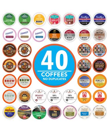 Coffee Pods Variety Pack Sampler, Assorted Single Serve Coffee for Keurig K Cups Coffee Makers, 40 Unique Cups - Great Coffee Gift Coffee Variety - Buy Online on GoSupps.com