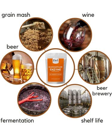 Glucoamylase Enzyme (1lb)| Packed in Canada| 100% Pure Food Grade Enzyme Formula| Increase Attenuation| Used for Fermentation| Used for Homebrewing Process in Beer Making| by Elo s Premium - Buy Online on GoSupps.com