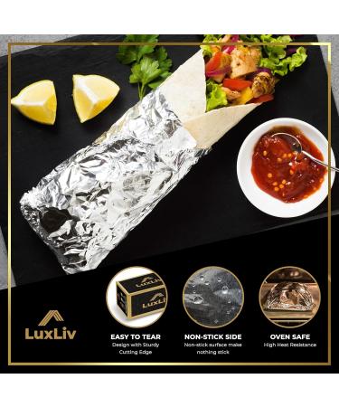 LuxLiv 45cm Extra Wide 40m Premium Heavy Duty 20 Micron Thick Kitchen Foil Catering Aluminium Tin Foil Roll - Buy Online on GoSupps.com