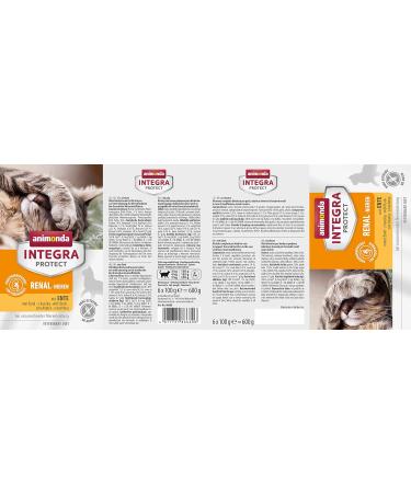 Animonda Integra Protect Wet Cat Food - Adult Renal Diet - Kidney Support with Duck & Chicken (6 x 100g) | Premium Cat Nutrition for Kidney Insufficiency - Buy Online on GoSupps.com