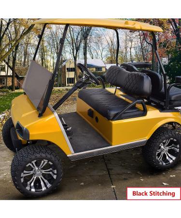 NOKINS Diamond Golf Cart Seat Cover - D Type For DS Front | Black Stitching - Buy Online on GoSupps.com