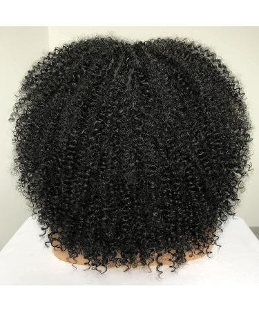 16 Afro Kinky Curly Wig with Bangs for Black Women - Synthetic Bomb Wig (Black) - Buy Online on GoSupps.com
