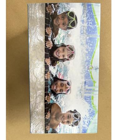 Findway 180 Panorama Diving Goggles for Kids | Adjustable Silicone Swim Mask for Ages 3-13 - Blue & White - Buy Online on GoSupps.com