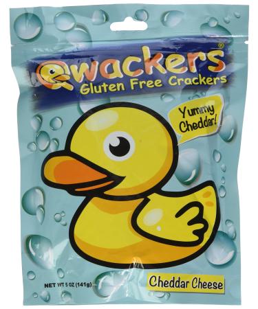 Qwackers Crackers Yummy Cheddar Cheese 5 oz Bag Cheddar Cheese 5 Ounce (Pack of 1)