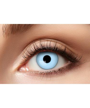 Eyecatcher 84065141-653 - Colored contact lenses 1 pair for 12 months ice blue carnival Mardi Gras Halloween