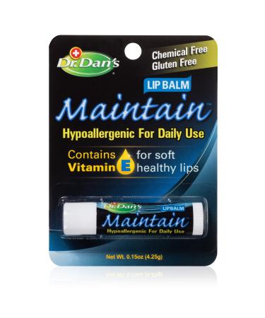 Dr. Dan's Maintain Lip Balm - Mild Ingredients  Protect Lips from Dry Weather  Vitamin E Stick of Moisturizing Lip Balm Helps Soft Lips Keep Their Smoothness
