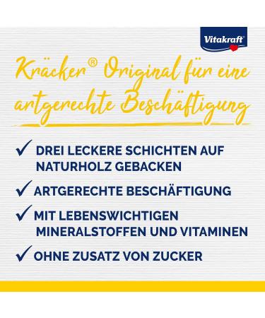 Vitastras Kr cker for Canary Birds - Nutritious Egg & Grass Seed Nibbles with Vitamins & Minerals | Sugar-Free Long Snacks (10x2 Pieces) - Buy Online on GoSupps.com