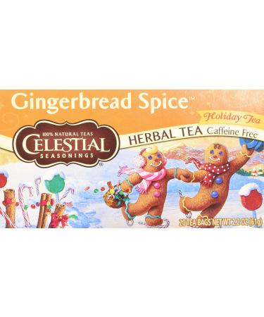 Celestial Seasonings Holiday Tea Gingerbread Spice Herb Tea, 20-count (Pack of 6)