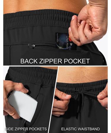 G Gradual Men's Zipper Pocket Sweatpants - Black Large | Athletic Training Joggers for Soccer, Running, Workout - Buy Online on GoSupps.com