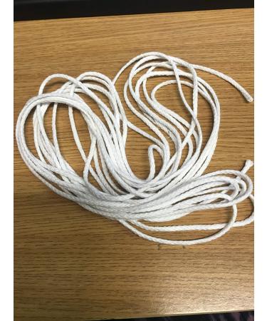 Shop on Centerhill Cotton Drawcord 1/8" Round Braided Drawstring Cord- Black or White 5 yards (White)