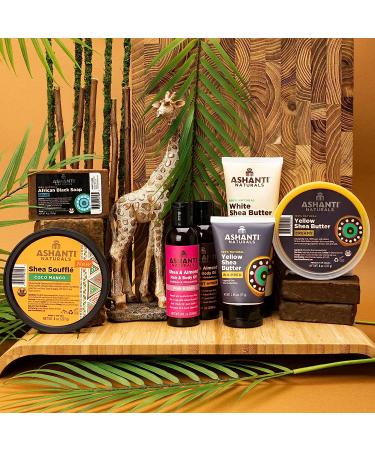 Ashanti Naturals Scented Whipped Shea Butter | African Men's Body Butter with Coconut and Almond Oil - Blackjack Souffle 8 oz - Buy Online on GoSupps.com
