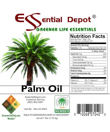 Buy RSPO Certified Sustainable Palm Oil - 7 lb - Food Safe | Greener Life Club Box - Buy Online on GoSupps.com