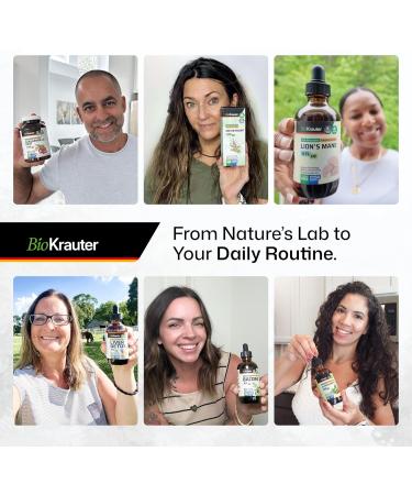 BIO KRAUTER Lions Mane Supplement Capsules 1800 mg - 250 Count - Vegan Lions Mane Powder Supplement for Brain Support - 3 Month Supply - No Fillers 250 Count (Pack of 1) - Buy Online on GoSupps.com
