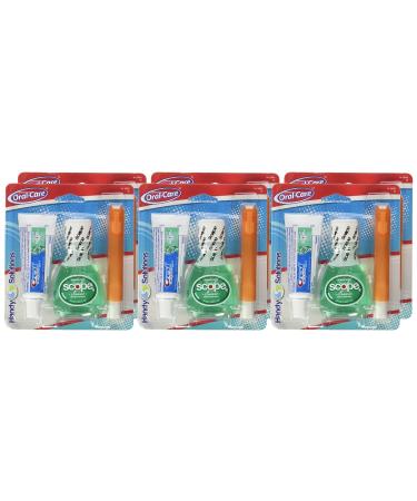 Handy Solutions Oral Care 3-Piece Travel Size Set - Mouthwash, Toothpaste & Folding Toothbrush (Pack of 6) - TSA Approved - Buy Online on GoSupps.com