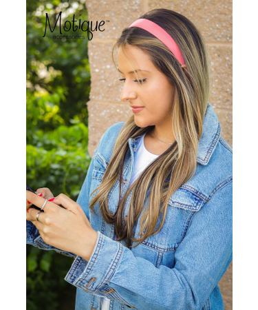 Motique Accessories 1 Inch Vegan Leather Headband for Women and Girls (Bubble Gum) - Buy Online on GoSupps.com