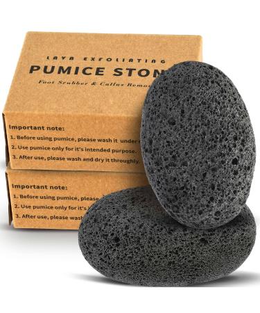 Maryton Natural Pumice Stone for Feet - Lava Foot Exfoliator Scrubber Pedicure Tools Dead Skin Corn Callus Remover for Feet and Hands 2 Count - Buy Online on GoSupps.com