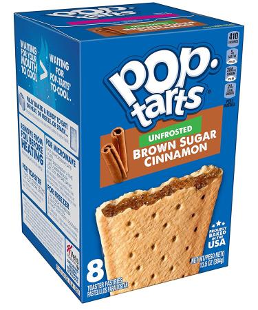 Pop Tarts Unfrosted Variety 13.5oz (Pack of 3) - Strawberry, Blueberry, Brown Sugar Cinnamon + 2 Lollipops - Buy Online on GoSupps.com