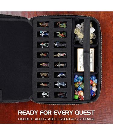 ENHANCE Collector's Edition RPG Organizer Case - DND Binder with Character Sheet Holder, Dice Rolling Area, and Miniature Foam Tray - Dragon Purple - Buy Online on GoSupps.com