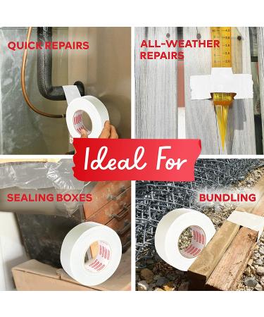 XFasten Super Strong Duct Tape  White  3" x 30 Yards  Waterproof Duct Tape for Outdoor  Indoor  School and Industrial Use 3-Inch by 30 Yards White - Buy Online on GoSupps.com