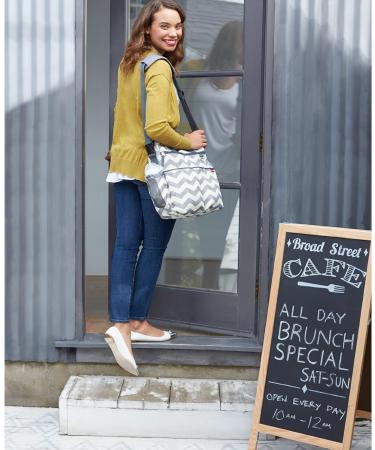 Skip Hop Duo Signature Changing Bag Chevron Grey - Stylish and Functional - Buy Online on GoSupps.com