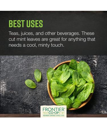 Frontier Natural Products Cut & Sifted Peppermint Leaf 16 oz - Aromatic Culinary Herb - Buy Online on GoSupps.com