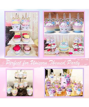 Unicorn Cupcake Toppers and Wrappers Decorations (30 of Each) - Reversible Rainbow Cup Cake Liners with Unicorn Topper  Cute Decorating Supplies for Girl Birthday Party - Buy Online on GoSupps.com