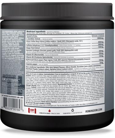 IRON KINGDOM THERMO CUTS (Thermogenic Pre-Workout) BLACKBERRY LEMONADE Fat Burner Energy Focus Carnitine Caffeine Blackberry Lemonade 30 Servings (Pack of 1) - Buy Online on GoSupps.com