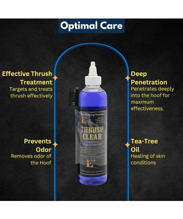 E3 Thrush Clear Treatment owerful Solution for Equine Hoof Thrush - 8 Oz - - Buy Online on GoSupps.com