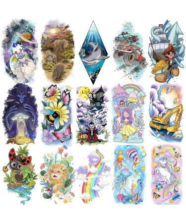 EMOME Kids Temporary Arm Tattoo Sleeves - 66 Sheets Space, Donut, Mermaid Themes - Birthday Party Favors for Boys & Girls - Buy Online on GoSupps.com