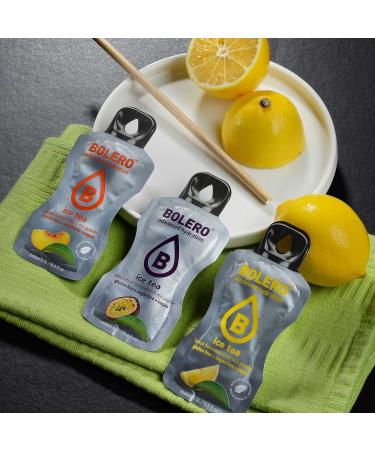 Bolero Drink 24 Sachets 3g Sticks Fruit Prepared Powder Soluble For Fresh Drink in Water Product 72g Stevia Sweetened (Ice Tea Lemon) - Buy Online on GoSupps.com