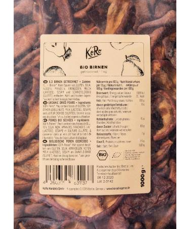 Choir KoRo Organic dried pears 10 x 1 kg - Buy Online on GoSupps.com